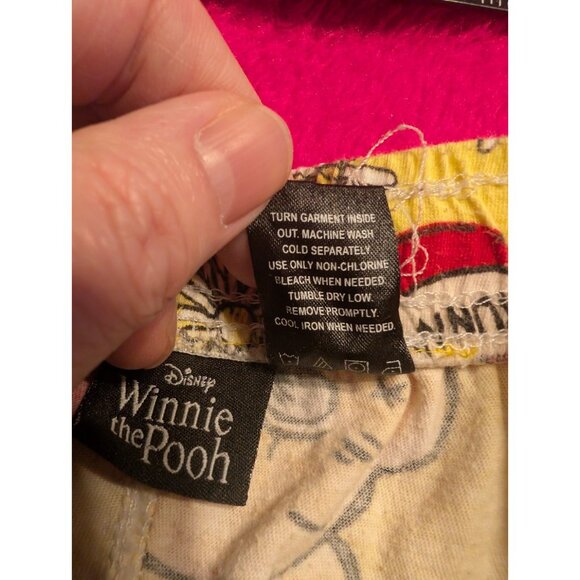 Disney Winnie the Pooh Pajama Pants 5X Yellow Cotton Allover Print Pockets Sleep - Picture 6 of 6